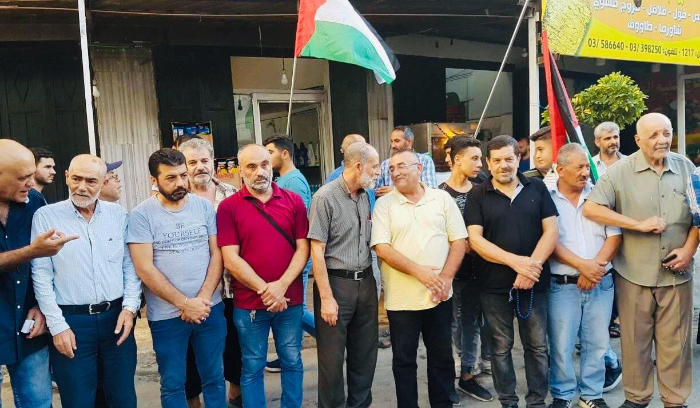 وقفة تضامنية في مخيم نهر البارد مع الأسرى داخل السجون الصهيونية