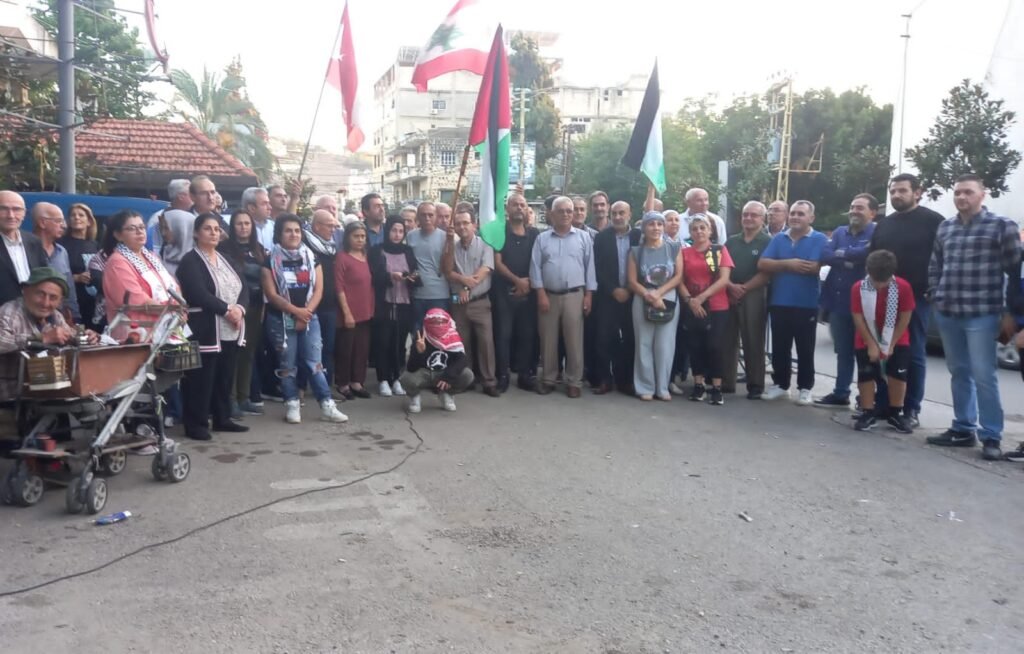 وقفة لهيئة تنسيق الانتفاضة في مدينة النبطية