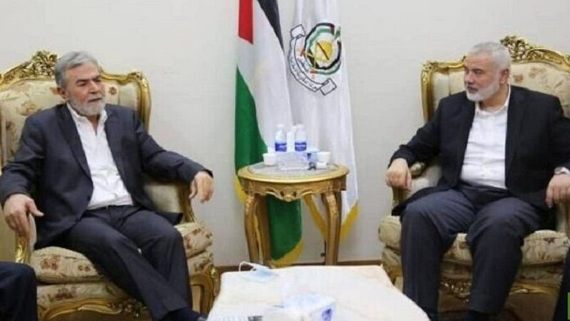 القائد النخالة وهنية تناولا تطورات الأوضاع في غزة والتنسيق الميداني في مواجهة العدوان وتشاورا بشأن المفاوضات المتعلقة بالأسرى