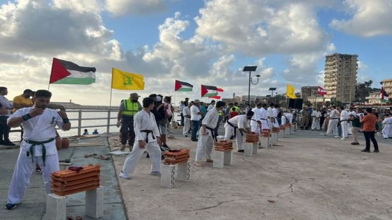 التعبئة الرياضية لحزب الله أحيت عيد المقاومة والتحرير بعرض فنّي في صيدا