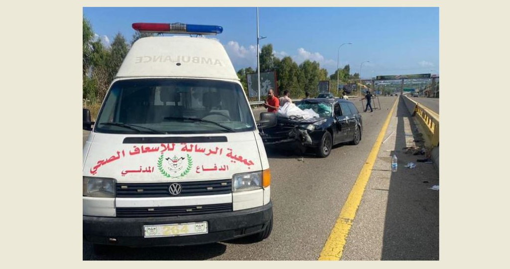 جريح في حادث سير على أوتوستراد صيدا – صور