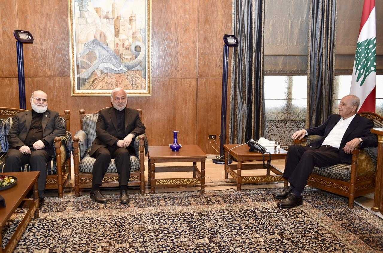 زادة يؤكد للرئيس بري التزام إيران بالوقوف الى جانب لبنان