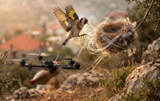 طيور الجنوب تعد أعشاشها من خيوط محلقات الـ FPV!