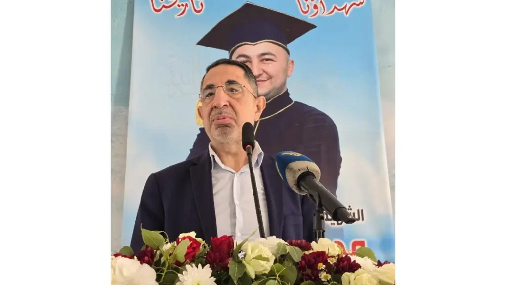 الحاج حسن خلال إحياء ذكرى الشهيد الدكتور محمد عبدو بكر