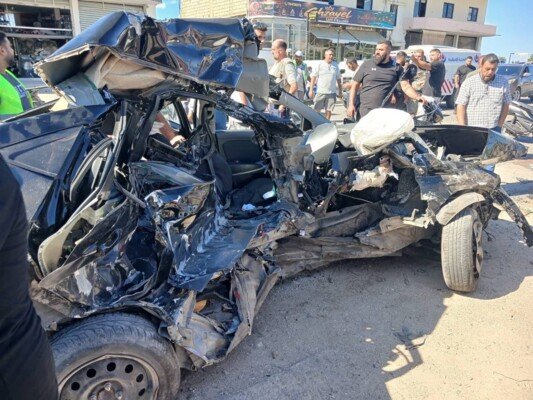 4 إصابات جراء حادث سير عند مفترق بلدة القليلة جنوبي صور